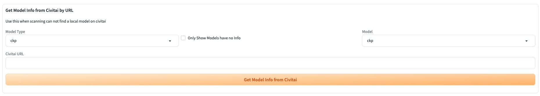 Get Model Info from Civitai by URL